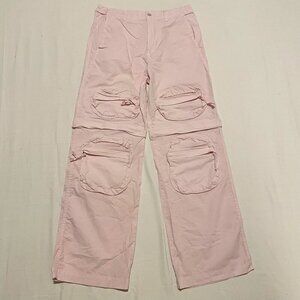 Zara Pink Cargo Convertible Pants Womens Size 4